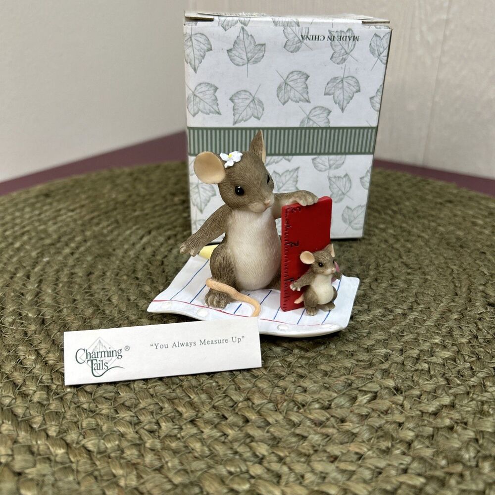 Charming Tails You Always Measure Up Fitz and Floyd Figurine Mouse